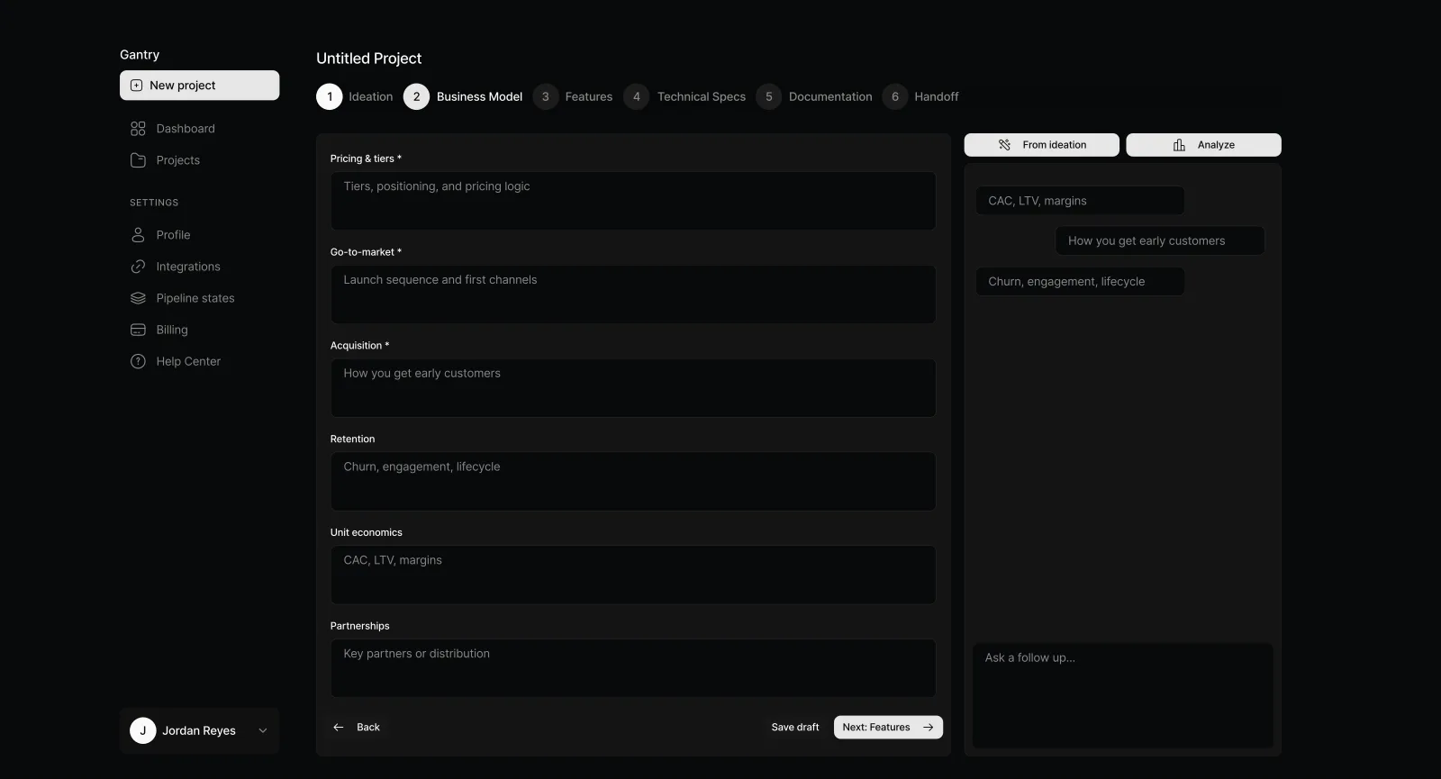 Gantry case study, detail 2
