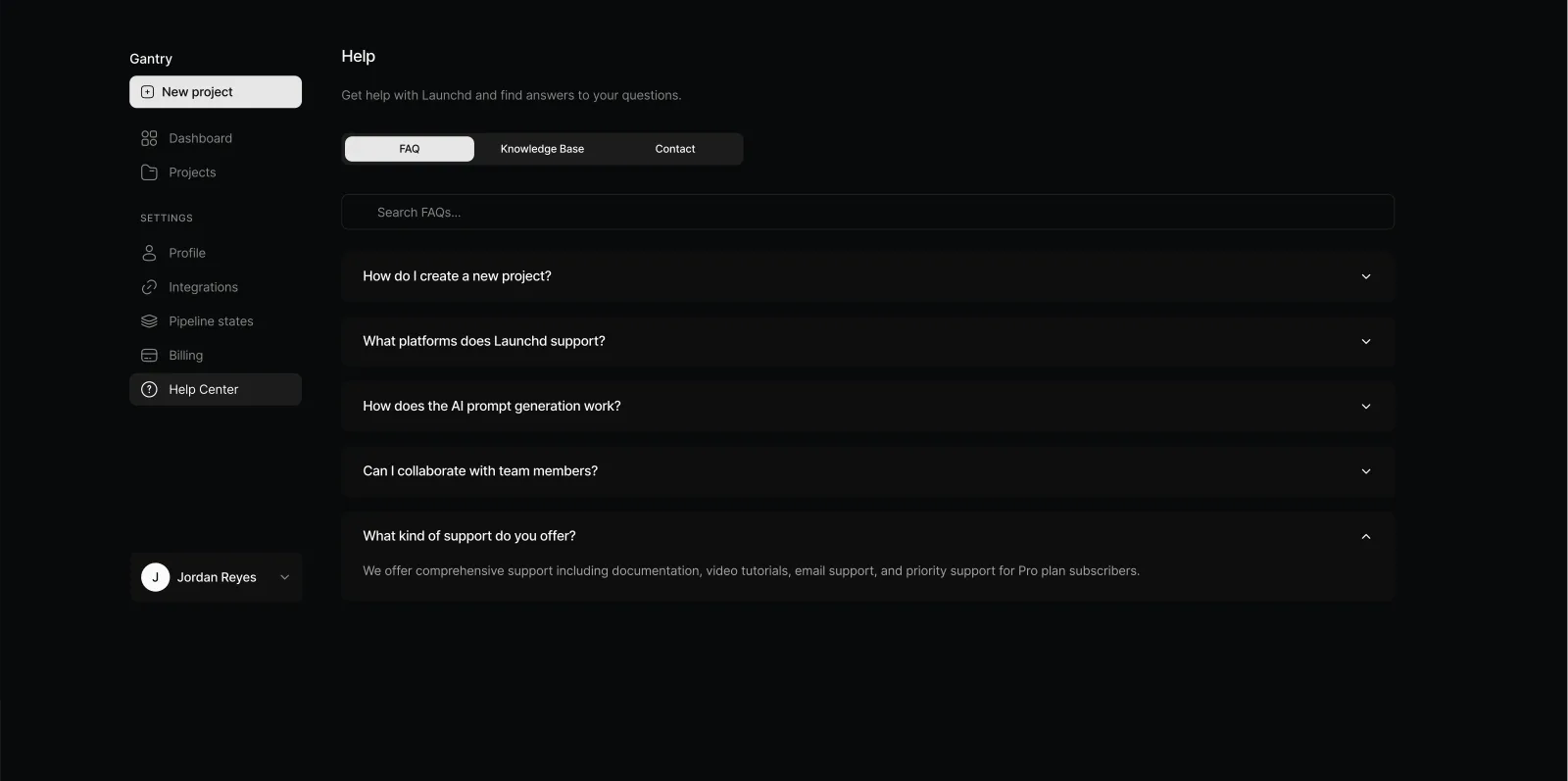 Gantry case study, detail 5